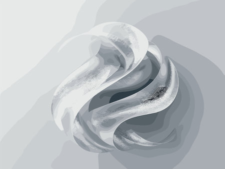 Abstract background with white and gray waves. Vector illustration for your designのイラスト素材