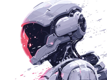 Robot head vector illustration. Vector illustration of a robot head.