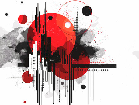 Abstract grunge background with geometric elements. Vector illustration for your designのイラスト素材