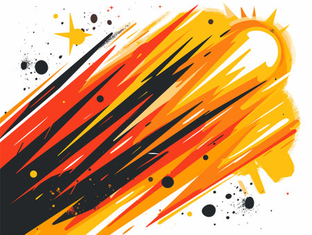 Abstract grunge background with brush strokes and spots. Vector illustration.のイラスト素材