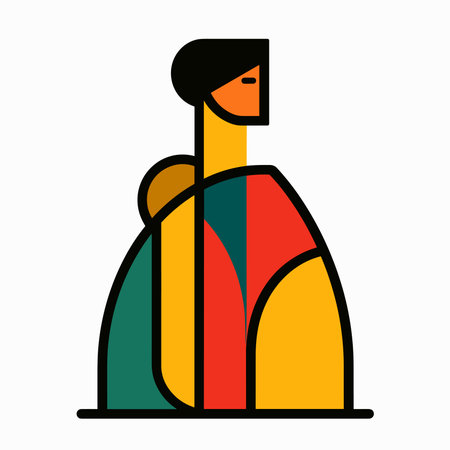 beautiful woman avatar character icon vector illustration design orange and yellowのイラスト素材