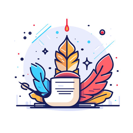 Vector illustration of a flat line art design of a jar with a label.のイラスト素材