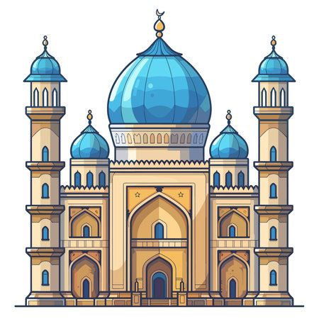 Taj Mahal icon. Cartoon illustration of Taj Mahal vector icon for web designのイラスト素材