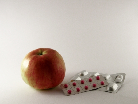 Apple and dugs for healthの写真素材