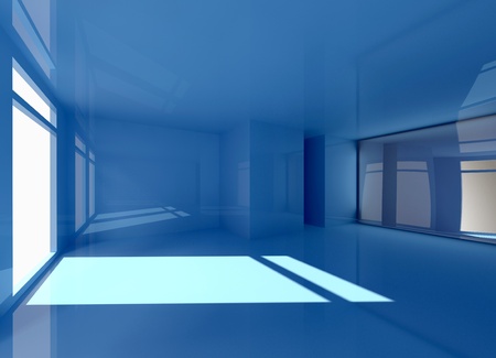 blue interiorの写真素材