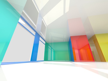 abstract 3d colour interiorの写真素材