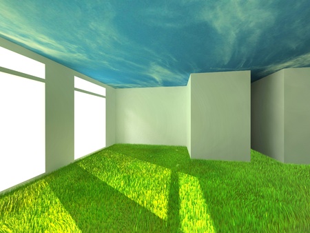 conceptual green roomの写真素材