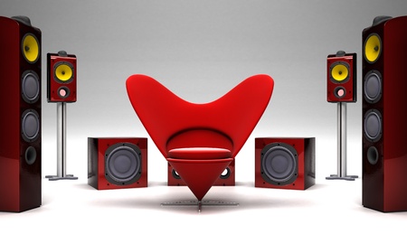 3d sound conceptの写真素材
