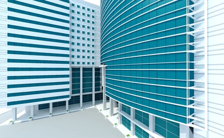 3d modern building conceptの写真素材
