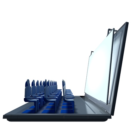 3d scene "laptop presentation"の写真素材