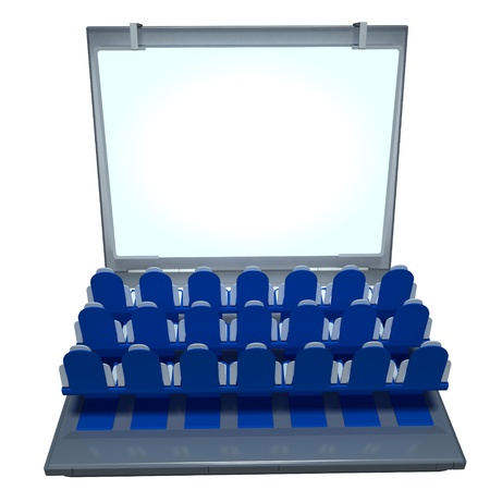 3d scene "laptop presentation"の写真素材