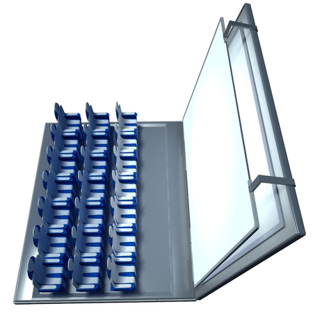 3d scene "laptop presentation"の写真素材