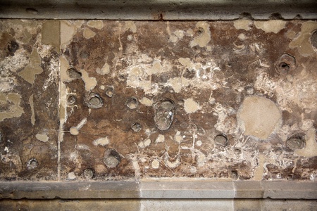 old wall texture with bullet holes