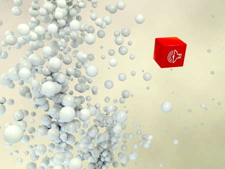 3d concept of annoing soundの写真素材