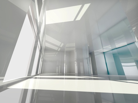 reflections in an abstract interiorの写真素材
