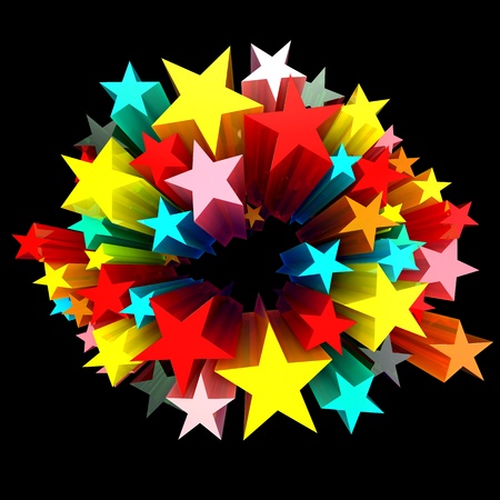 Stars explosionの写真素材
