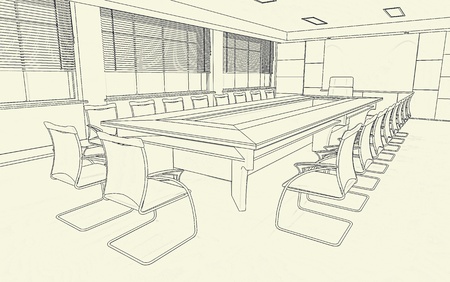 business interior draftの写真素材