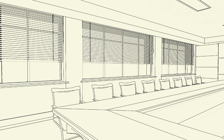 business interior draftの写真素材