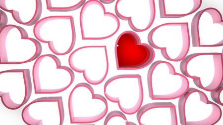 red hearts background