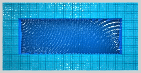 Reservoir with water made of many ceramic tiles