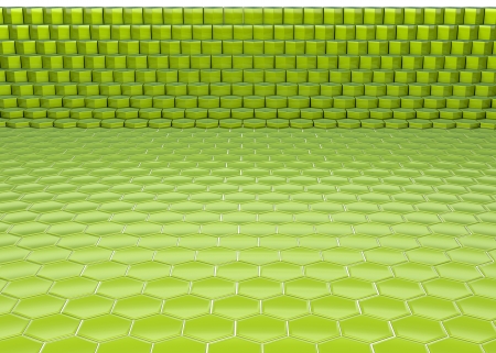green flooring background, high resolution 3d renderの写真素材