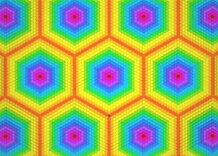 abstract microstructural surface made of clusters grouped by levels in space and painted...