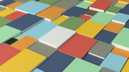 many blank colored books in hard covers high resolution background