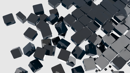abstract background made of many black boxes with rounded corners