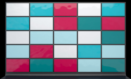 abstract architectural background with glossy plastic panels in stylish colors