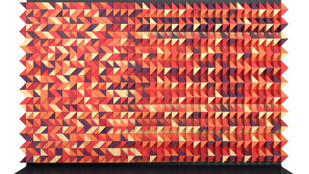 abstract architectural background made of diagonal triangular panels in stylish colors