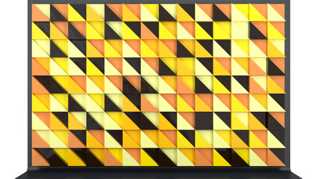 abstract architectural background made of diagonal rectangular panels in stylish colors