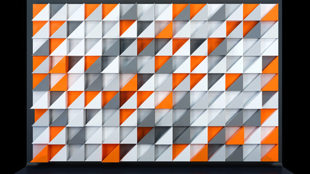 abstract architectural background made of diagonal triangular tiles in stylish colors