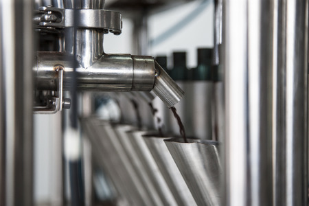 conveying machine for filling coffee capsulesの写真素材