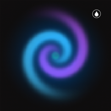 vector blue colors abstract swirl concept signのイラスト素材
