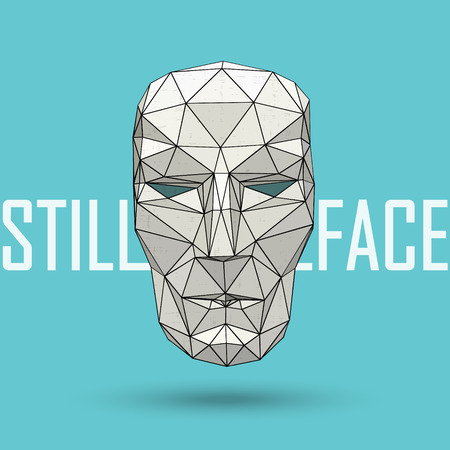abstract stylized vector low polygonal human headのイラスト素材