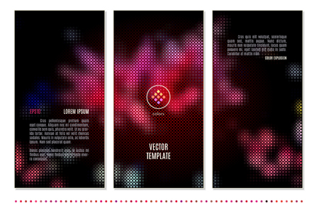 vector design template with purple colors collected of tiny circlesのイラスト素材