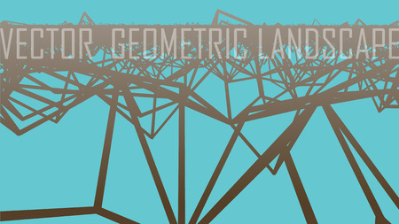 vector polygonal surface as abstract geometrical landscapeのイラスト素材