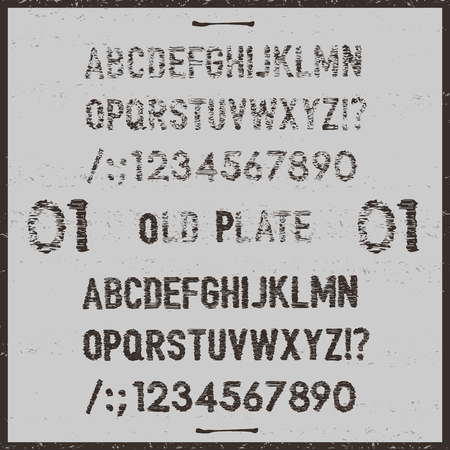 vector hipster hand drawn alphabet vintage collectionのイラスト素材