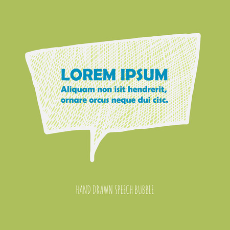 hand drawn style vector speech bubble templateのイラスト素材