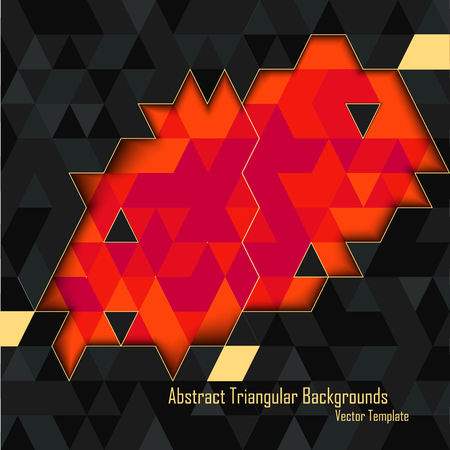 abstract stylized triangular vector template with black over redのイラスト素材