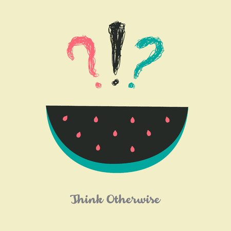 conceptual illustration of the different way of thinkingのイラスト素材