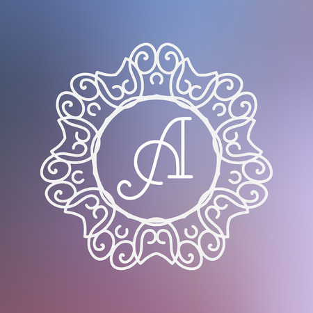 simple and graceful monogram design templatesのイラスト素材