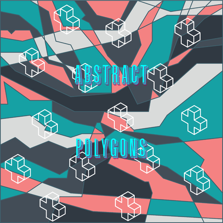 strange abstract stylized digital pattern with geometric figuresのイラスト素材