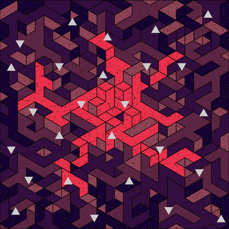 modern trendy design isometric digital pattern, perfect as a backgroundのイラスト素材