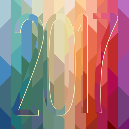 modern design stylized abstract colorful background for new year celebratingのイラスト素材