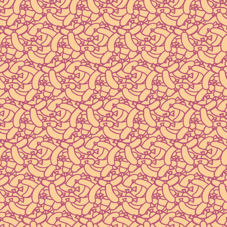 abstract seamless hand drawn doodle-style pattern, good for textile printingのイラスト素材