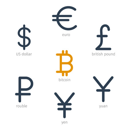world currencies setのイラスト素材
