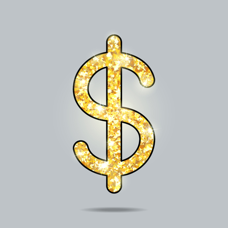 golden dollar signのイラスト素材