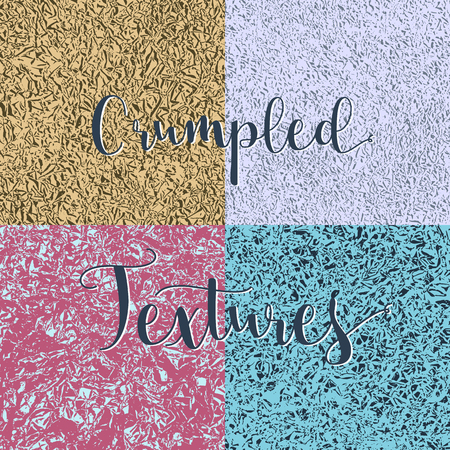 Illustration crumpled textures collectionのイラスト素材