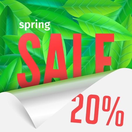 20% spring sale cardのイラスト素材